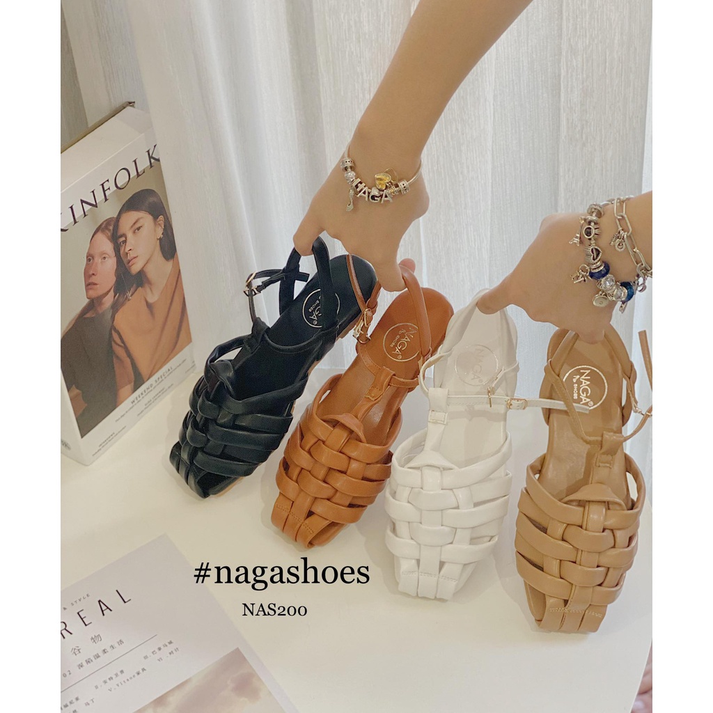 GIÀY SANDAL NAGASHOES QUAI ĐAN MŨI VUÔNG NAS200