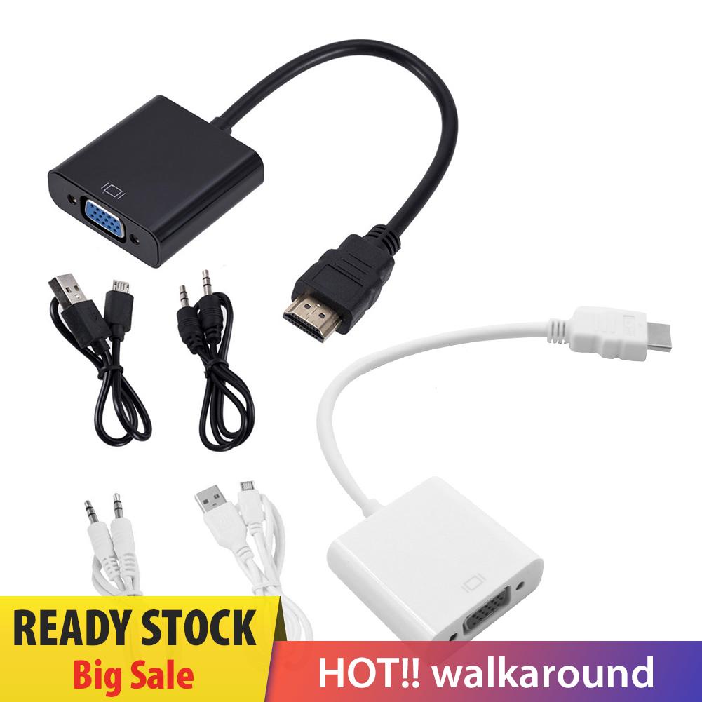 Bộ Chuyển Đổi Hdmi Sang Vga + Cáp Âm Thanh + Nguồn