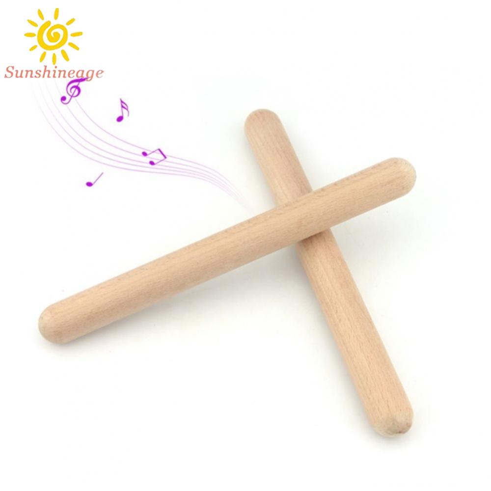 SUNAGE- ~2pcs/set Percussion Wooden Drum Stick Rhythm Learning-Education Toddler Newest【SUNAGE-HOT Fashion】