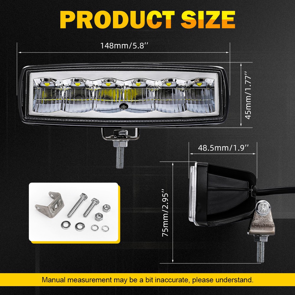 Đèn Led Uni-Shine 2 Pe As Claro De Trabalho 12d 6 Cực 5000lm / Nema / Offroad / Nemeziz / Offroad / 12v 24v