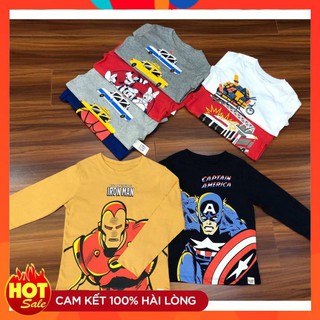 Set 3 áo gap dài tay cotton - áo gap bé trai dài tay cotton vnxk