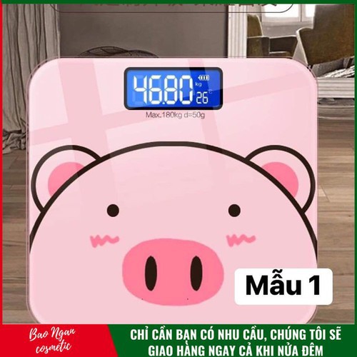 Cân điện tử hình con lợn 2 in 1 ( vừa cân được vừa đo được nhiệt độ nhé)