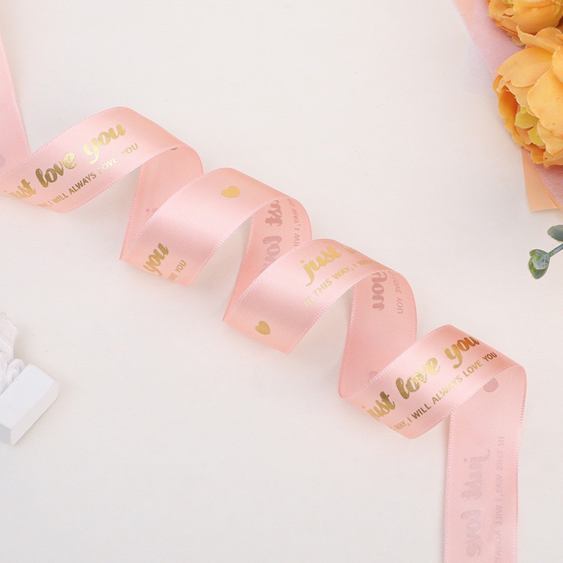Ruy Băng Lụa Chữ Tiếng Anh Just Love You Khổ 2,5cmx42m