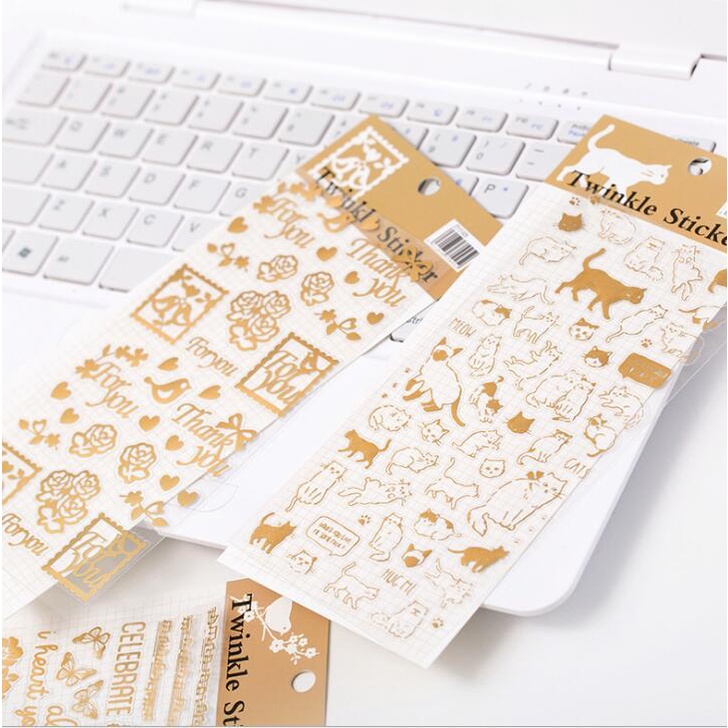 Hình dán brozing phong cách cổ điển trang trí sổ