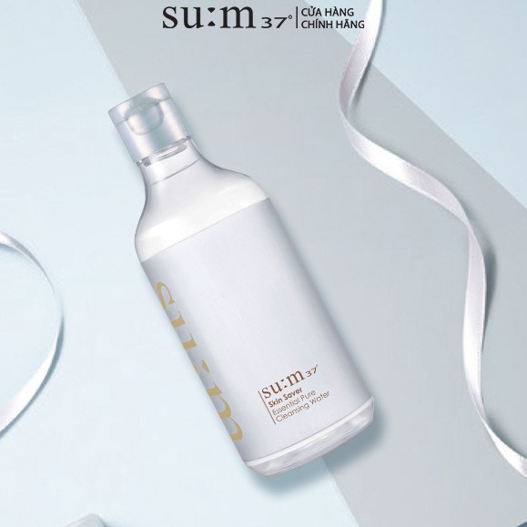 [Mã VISAPREMIUM giảm 150K]Tẩy trang giàu ẩm 3 trong 1 Su:m37 Skin Saver Essential Cleansing Water 400ml
