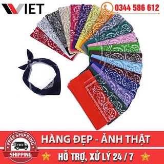 [SALE SỐC ] Khăn Turban Headband Bandana Họa Tiết Thanh Lịch Thời Trang 55x55 cm
