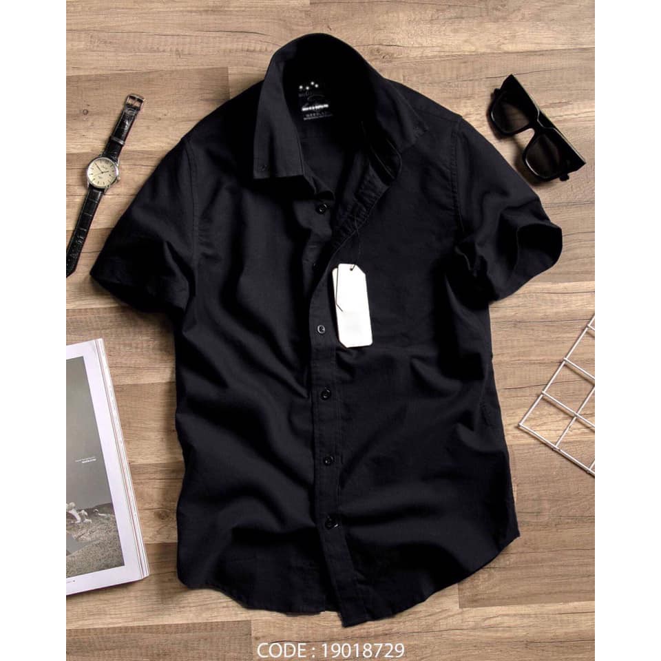 Áo Sơ mi nam trơn cộc tay Oxford Trắng cao cấp trẻ trung | BigBuy360 - bigbuy360.vn