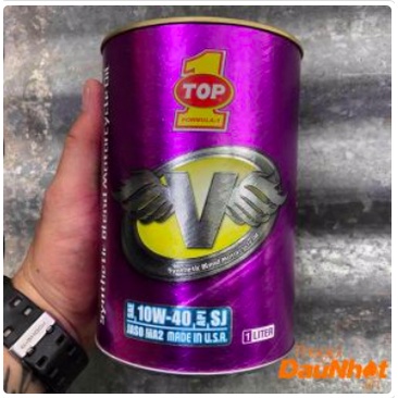 Dầu nhớt cho xe máy TOP 1 Super V 10w40 (lon tím) chuyên dụng xe côn tay, xe số