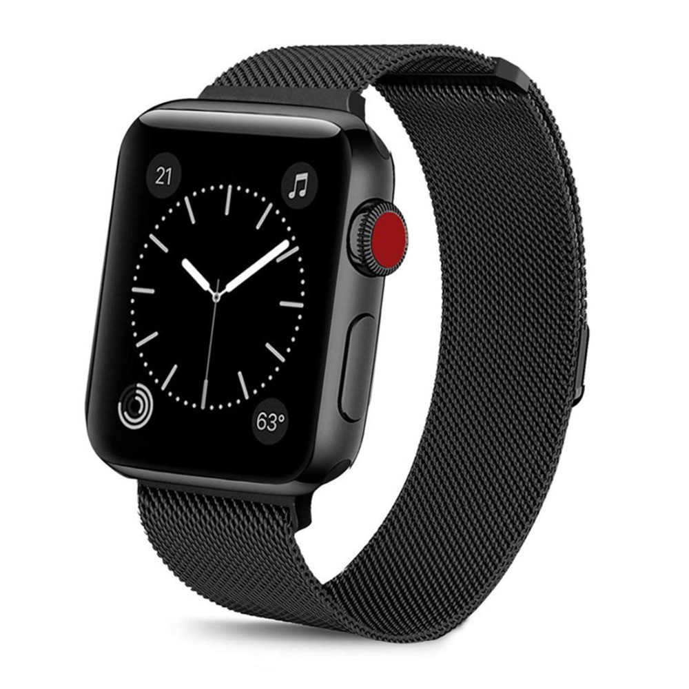 Dây đeo bằng inox màu trơn khóa nam châm cho đồng hồ for Apple Watch Series 1/2/3/4/5/6/7  38mm 40mm 42mm 44mm 41mm 45mm