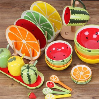 Bộ bát đĩa sứ Hoa Quả