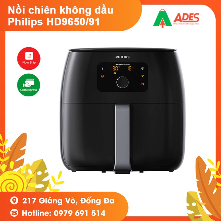 [Mã 154ELSALE2 giảm 7% đơn 300K] Nồi chiên không dầu Philips HD9650/91 - Hiện đại, tiện lợi - Hàng chính hãng