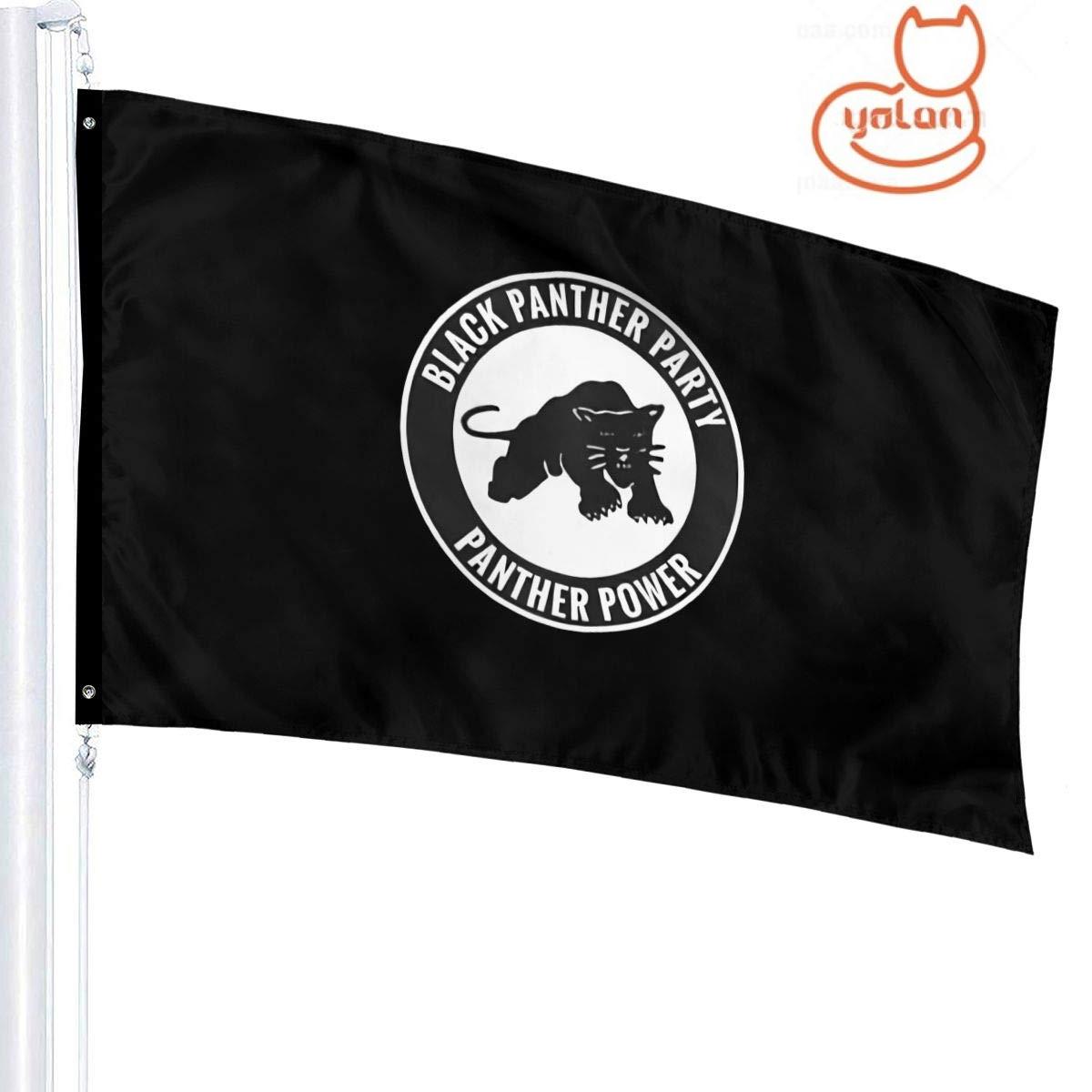 ☆YOLA☆ Premium Quality Black Panther Party Decor 6 X 3.5 Inch Flag Easy to Install Fade Resistant Heavy Duty Indoor and Outdoor Poly Nylon