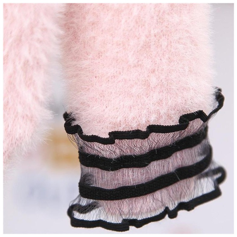 Áo khoác len cài cúc cổ nơ ren siêu xinh bé gái size 8-18kg (HÀNG QCCC) AL34