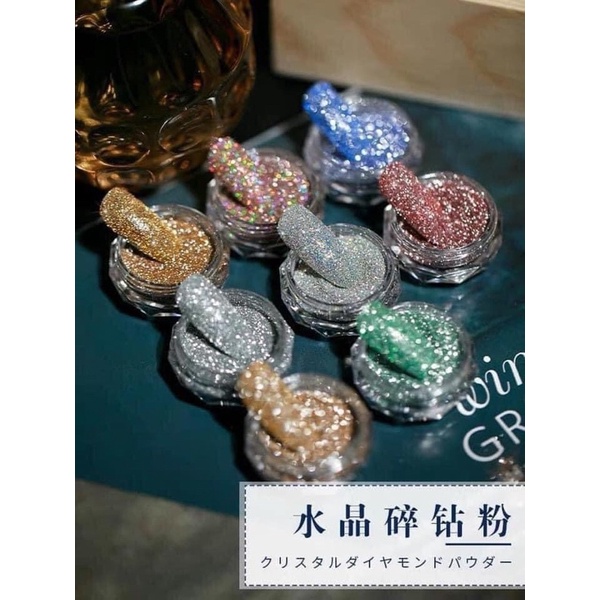 Set nhũ rắc flash siêu sáng 8 màu