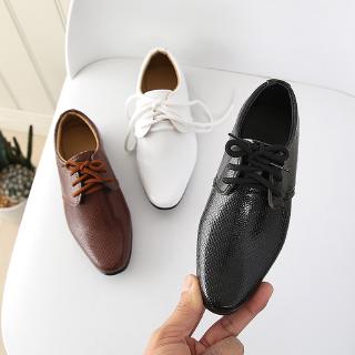 Giày Da Buộc Dây Phong Cách Anh Quốc Thời Trang Xuân Thu Cho Bé Trai