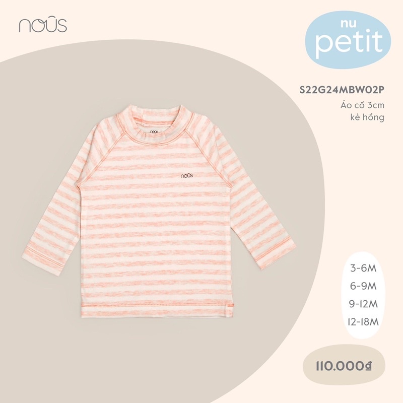 [ NOUS ] Áo cổ 3cm cho bé trai và gái