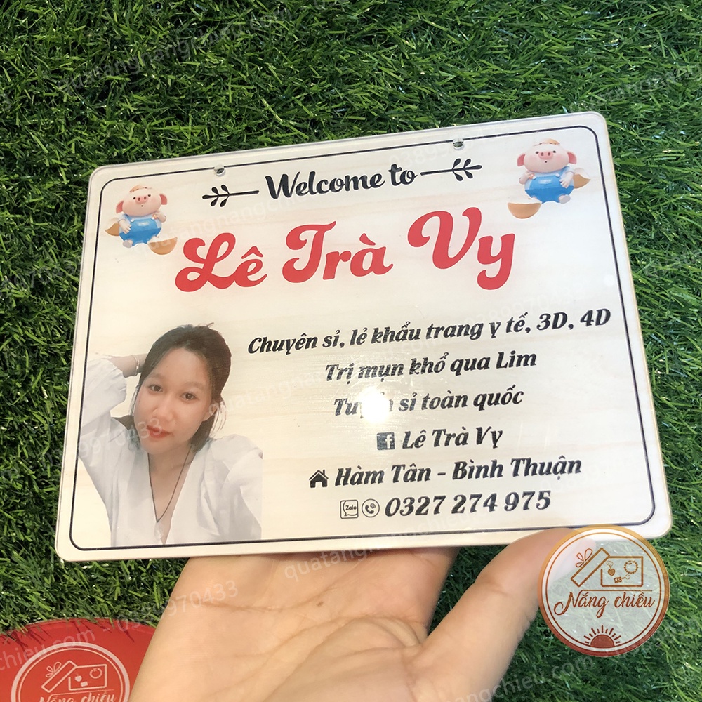 Bảng hiệu tên shop- khẳng định thương hiệu- thiết kế theo yêu cầu, chất liệu mica sáng bóng