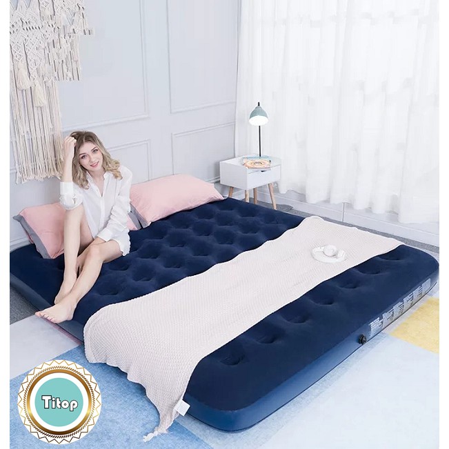 Nệm Hơi Đệm Hơi Cao Cấp Bestway Tặng 1 Bơm điện 203*152*22CM