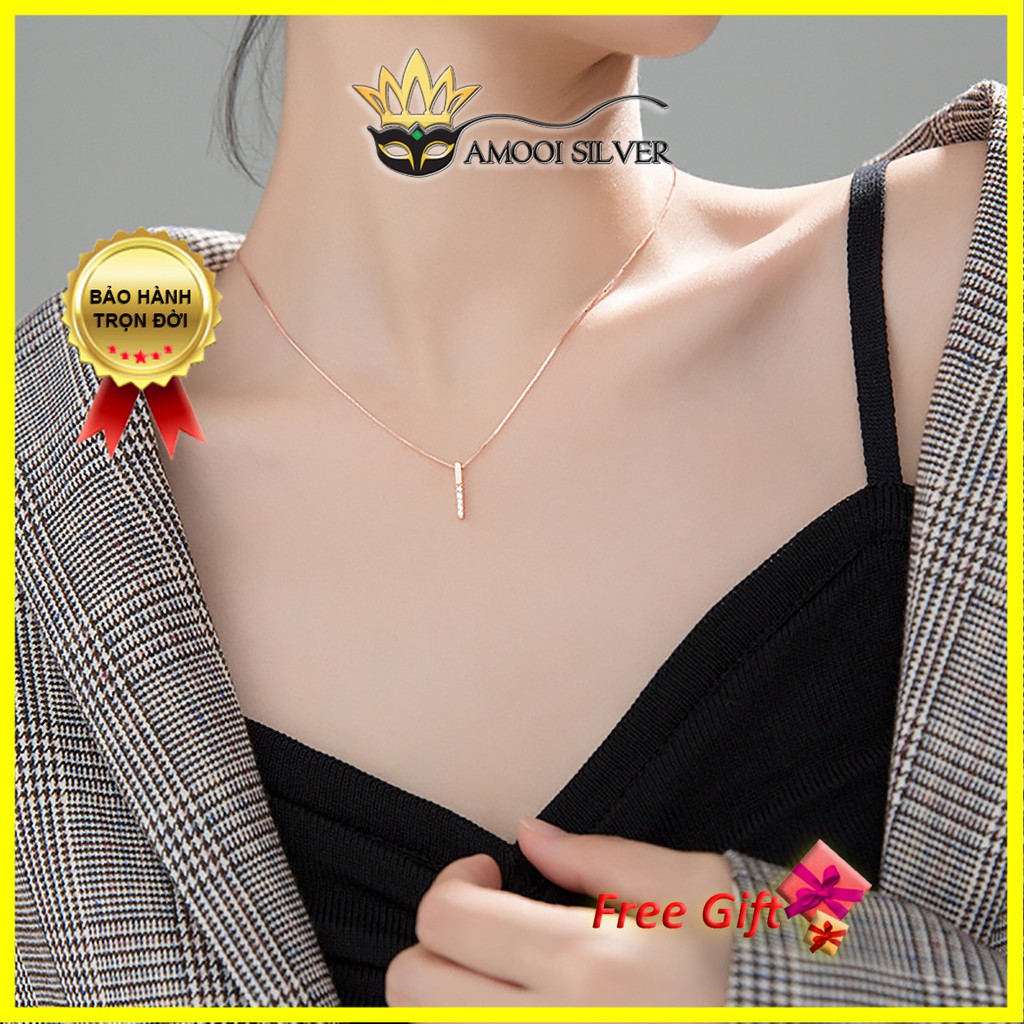 Dây chuyền bạc S925 chữ I love U - Amooi Silver AD98
