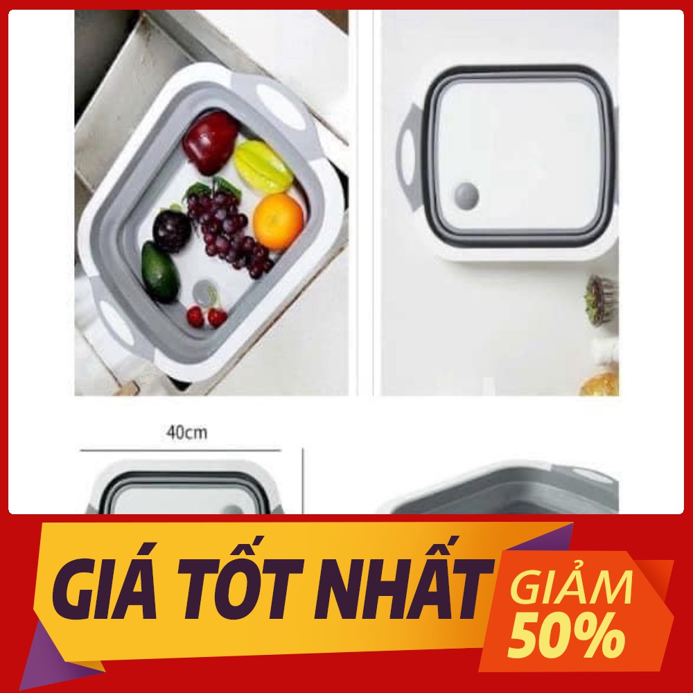 [Sale toàn shop] Chậu thớt đa năng gấp gọn