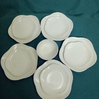 Bộ 5 đĩa to hoa mai +5 đĩa nhỏ kèm bát hoa mai_ Minh Long loại 1