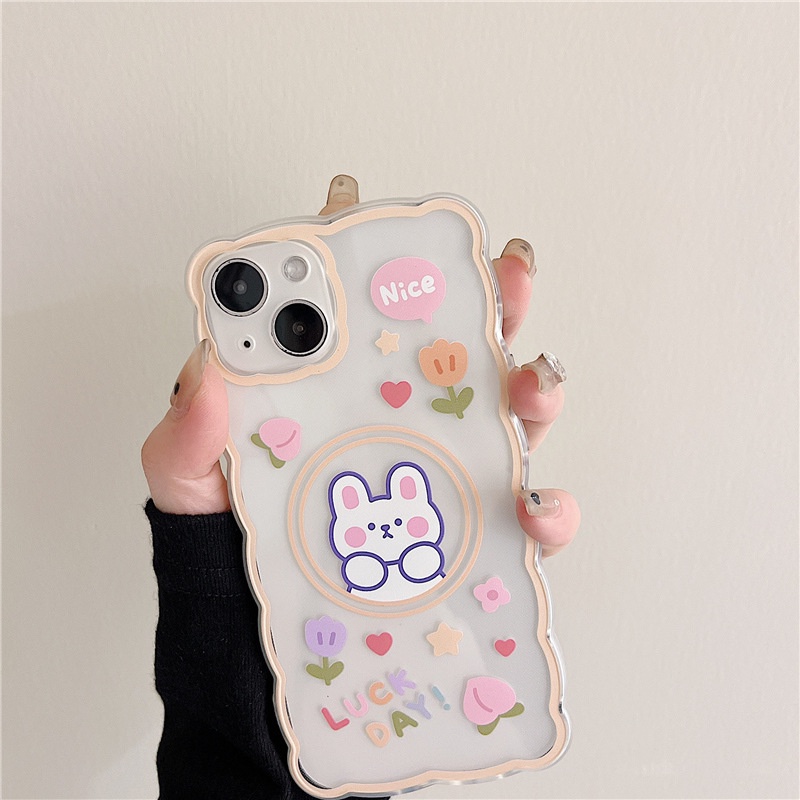 Ốp Điện Thoại Hình Thỏ Hoạt Hình Cho iphone 13Promax 12 / 11 / xs / 6 / 7 / 8 / PLUS / 14MAX