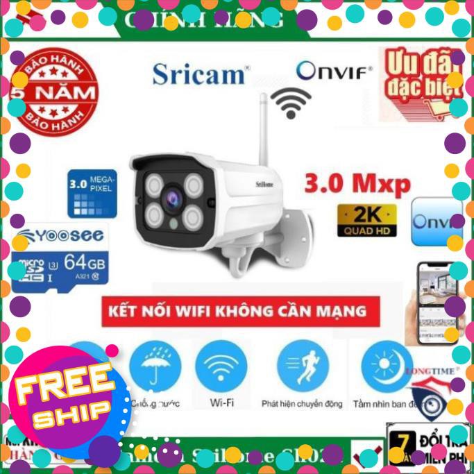 Camera wifi ngoài trời Srihome Sh024 , phát hiện chuyển động , chế độ offline tiện dụng AP hotspot , camera ip , camera