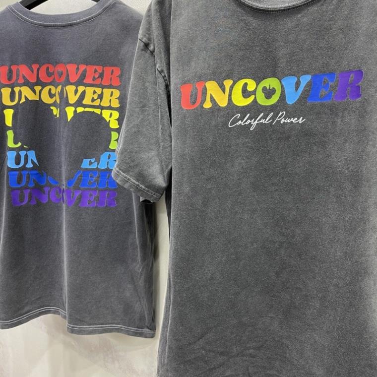 Áo thun UNCOVER 7 màu áo thun wash tee Xám full tag nam nữ TAHAYA shop