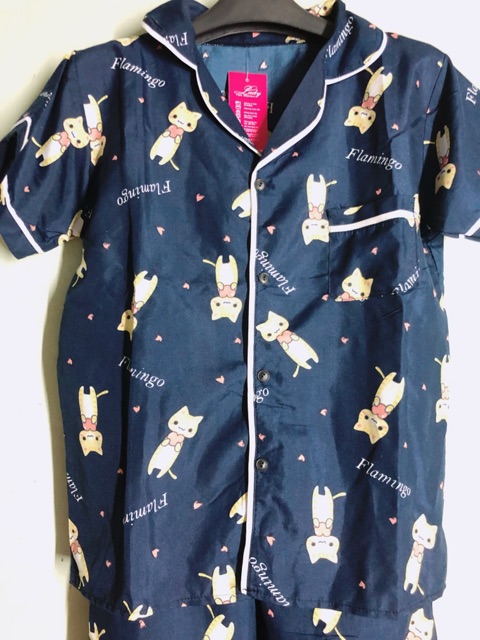 Bộ pizama tay cộc quần dài chất kate thái loại 1 | BigBuy360 - bigbuy360.vn