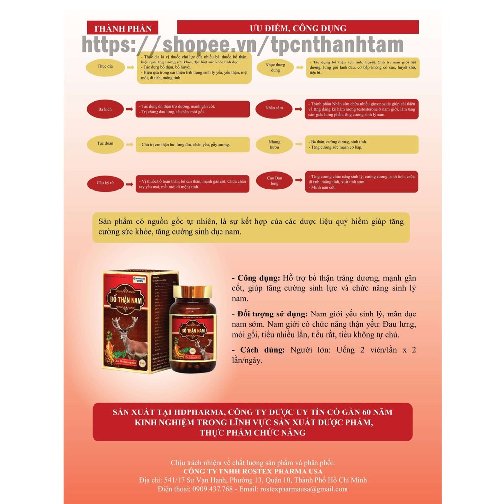 [Mã 66FMCGSALE hoàn 8% xu đơn 500K] Sâm nhung tăng cường sinh lý Bổ Thận Nam giảm xuất tinh sớm-Hộp 30 Viên | BigBuy360 - bigbuy360.vn