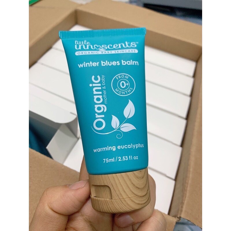 Dầu bôi ấm ngực cho Bé Little Innocents Organic 75ml Úc phòng ngừa cảm cúm,giảm ho,nghẹt mũi