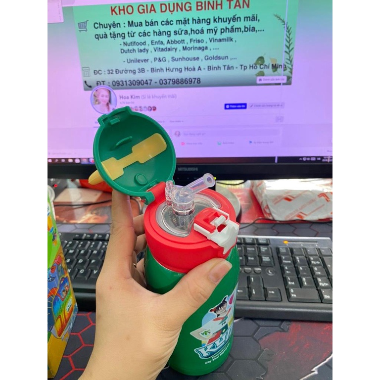 Bình nước giữ nhiệt Kun 500ml - kèm video + ảnh thật shop chụp