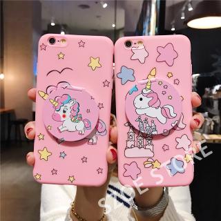Ốp điện thoại mềm có gương trang điểm hình kỳ lân cho OPPO A31 K3 F11 F11 Pro A7 A5s A3s F9 F7 F5 F3 F1s