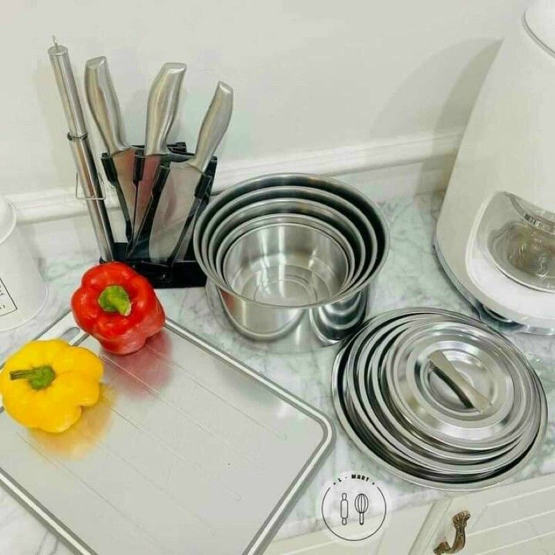 Set 5 nồi inox thố đựng đa năng cao cấp