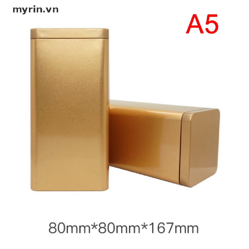 1 Hộp Thiếc Vuông Đựng Trà Tiện Lợi