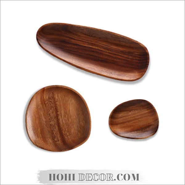 Khay Gỗ Đựng Đồ Ăn, Đĩa Gỗ Decor Chụp Ảnh Kiểu Nhật Cao Cấp - Shop Hohi Decor