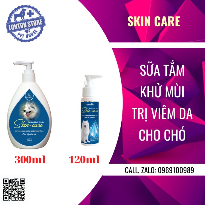 VEMEDIM Skin Care Shampoo - Sữa Tắm Cho Chó Mèo Phòng Viêm Da, Hôi Và Ngứa Da 300ml - Lonton Store &amp; Vemedim