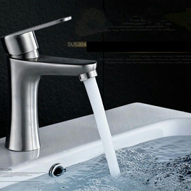 Vòi lavabo nóng lạnh inox 304