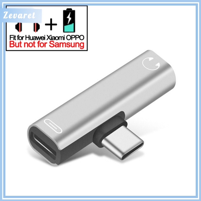Dây Cáp Sạc Chuyển Đổi Tai Nghe 2 Trong 1 Usb 3.5 Sang Type C Otg Tương Thích Với Macbookpro Xiaomi