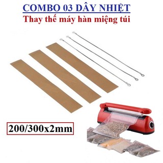 Combo 03 Dây nhiệt thay thế cho máy hàn miệng túi 200/300x5mm