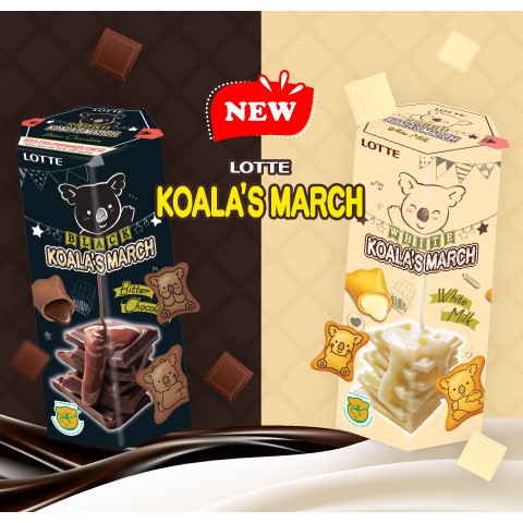 [ĐỦ VỊ] Bánh Gấu Koala March Lotte Nhân sốt 37gr.