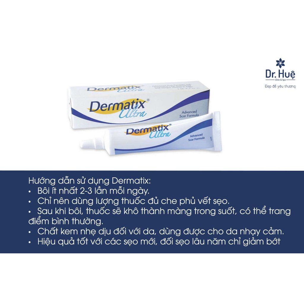 Kem mờ sẹo Dermatix Ultra tuýp 15g 7g nhập khẩu USA - làm phẳng và mờ sẹo lồi, sẹo thâm, sẹo phì đại, nám rạn da