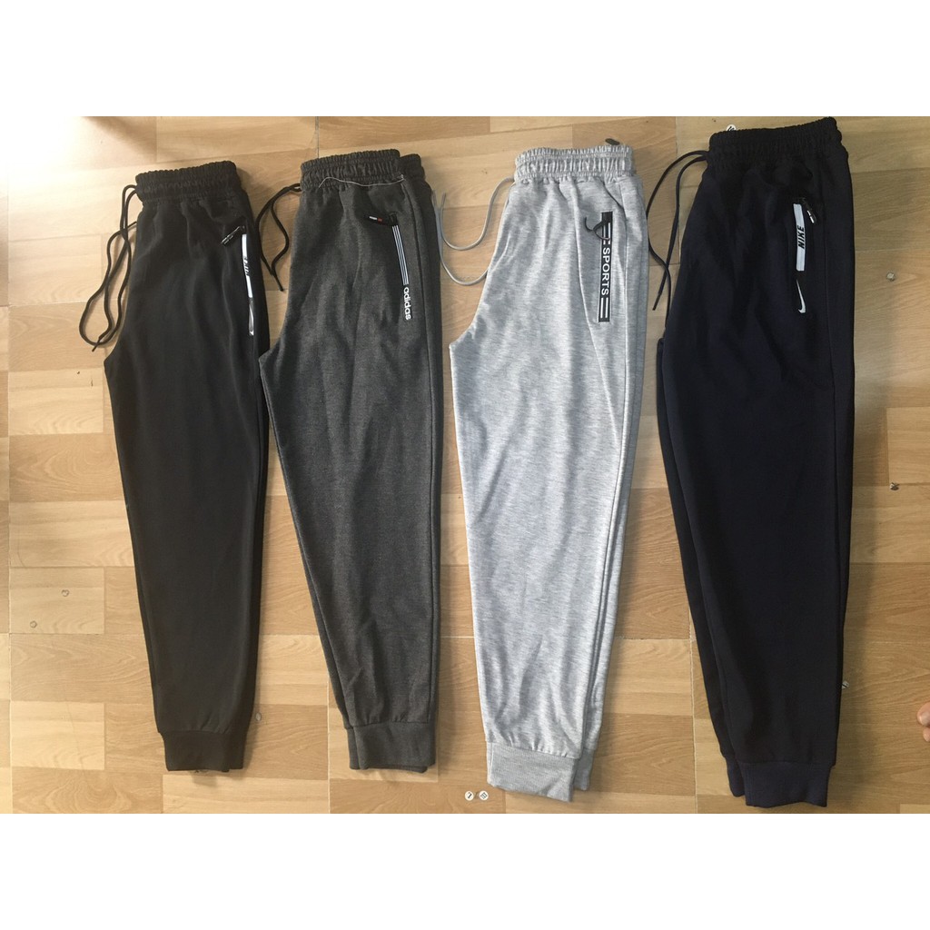 Quần jogger thun có khóa túi chất da cá mặc mát | BigBuy360 - bigbuy360.vn