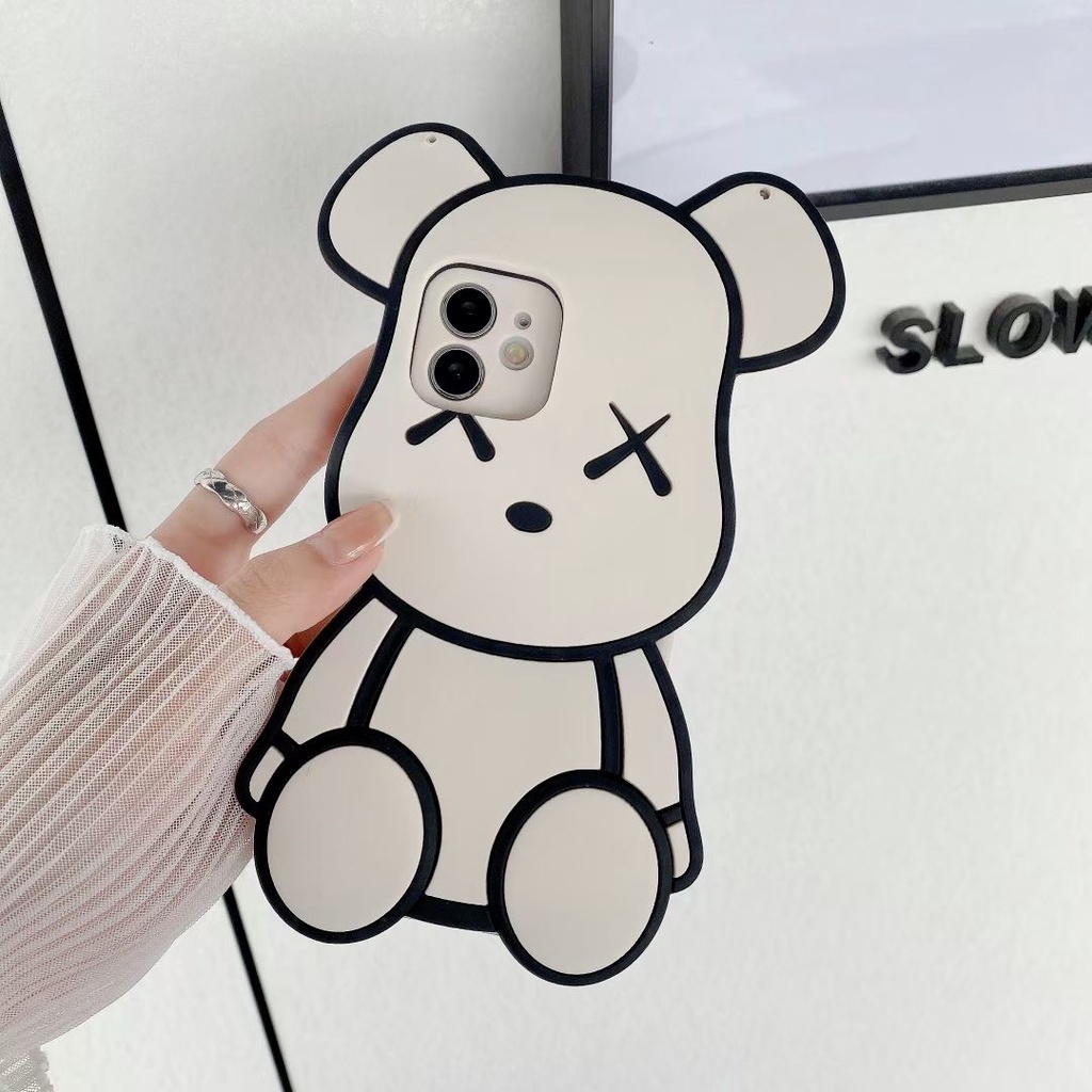 Ốp Điện Thoại Hình Gấu 3D Cho iPhone 14 Pro Max 14 + 5 5s 6 6s 7 8 + SE 2020 XR Xs Max 11 Pro Max 12 Pro Max 12 Mini 13 Pro Max 13 Mini