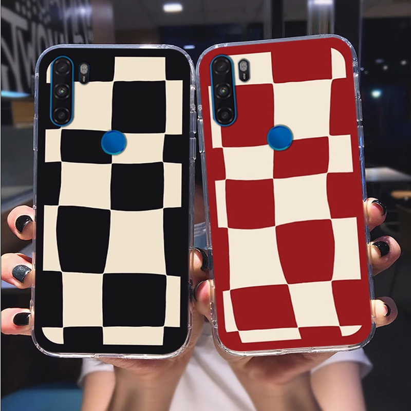 Ốp lưng Vsmart Active 1 / Active 1 Plus / Active 1+ / Active 3 mặt cười, họa tiết caro đơn giản đẹp cute