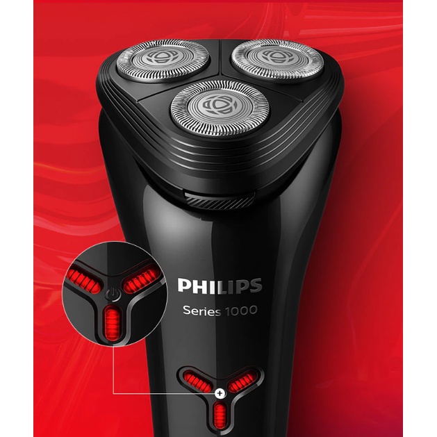 Máy cạo râu Philips S1101/S1103, Dao cạo nổi 3D, IPX7 cạo khô và ướt khi tắm không thấm nước , Hàng nhập khẩu chánh hãng