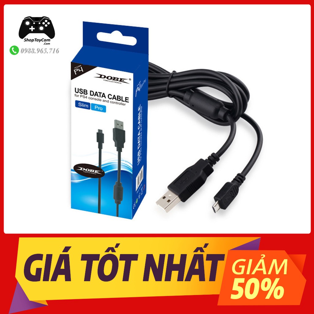 Cáp Cable Sạc USB Tay Cầm PS4 Dualshock 4 / Xbox One / Xbox One S / Hàng Xịn Kết Nối PC Laptop Dài 2M | TOP BÁN CHẠY