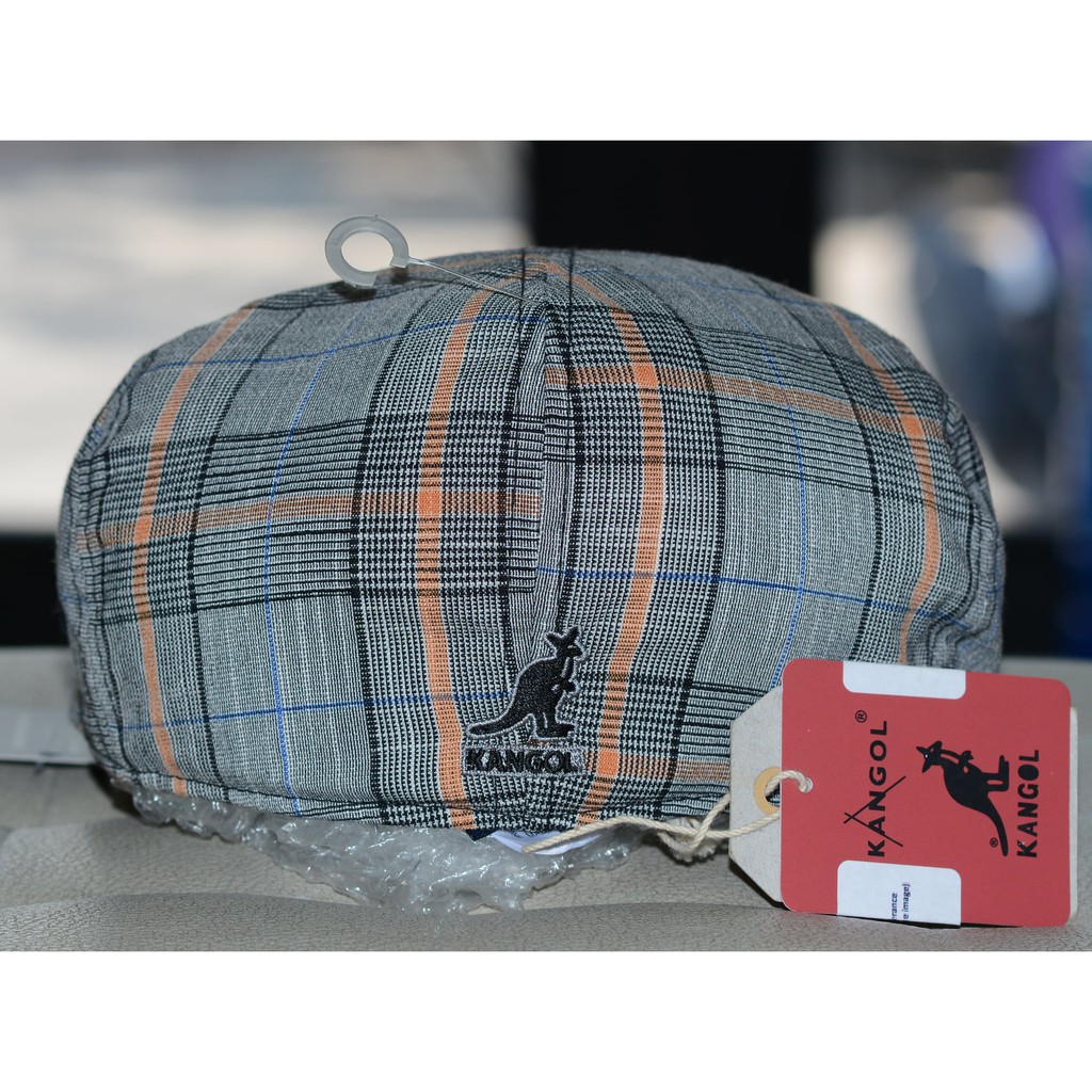 Mũ bê rê chính hãng Kangol Plaid Flexfit 504 Cap,nón bánh tiêu nón xếp nón lính,nón thời trang Pub Cap (Hình thật)