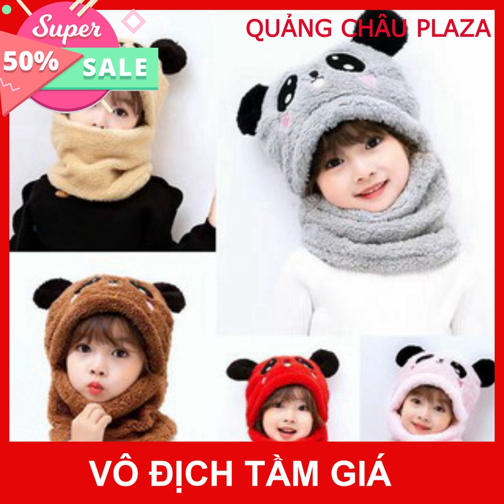 [ siêu ấm ] Mũ len bông con nhỏ gấu Panda