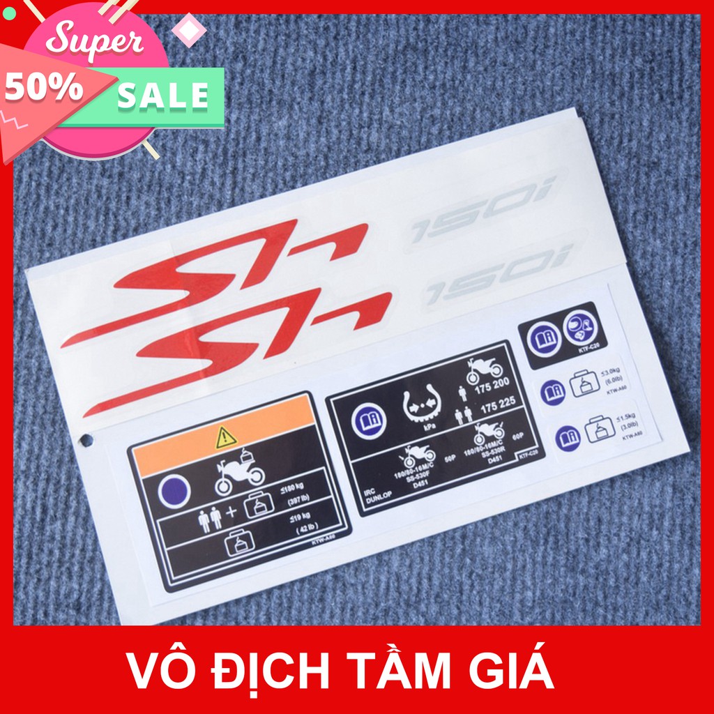 [GIÁ GỐC] TEM DÁN XE NỔI SH 150i KÈM TEM THÔNG SỐ